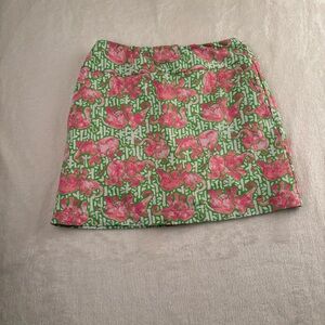 Katherine Way Pink and Green A-Line Skirt